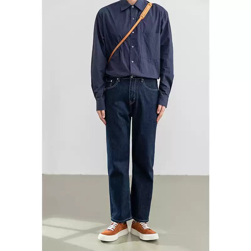 Dark Indigo Straight Jeans