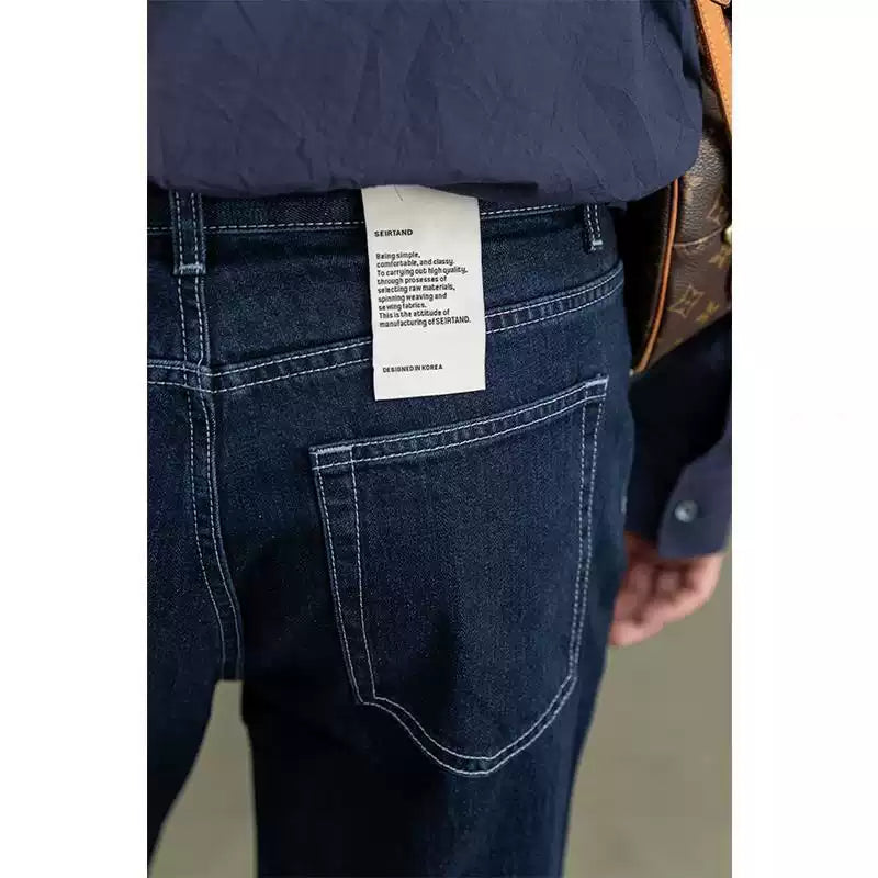 Dark Indigo Straight Jeans
