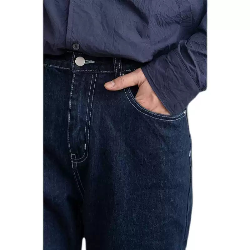 Dark Indigo Straight Jeans