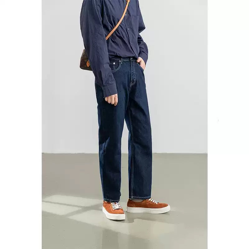 Dark Indigo Straight Jeans
