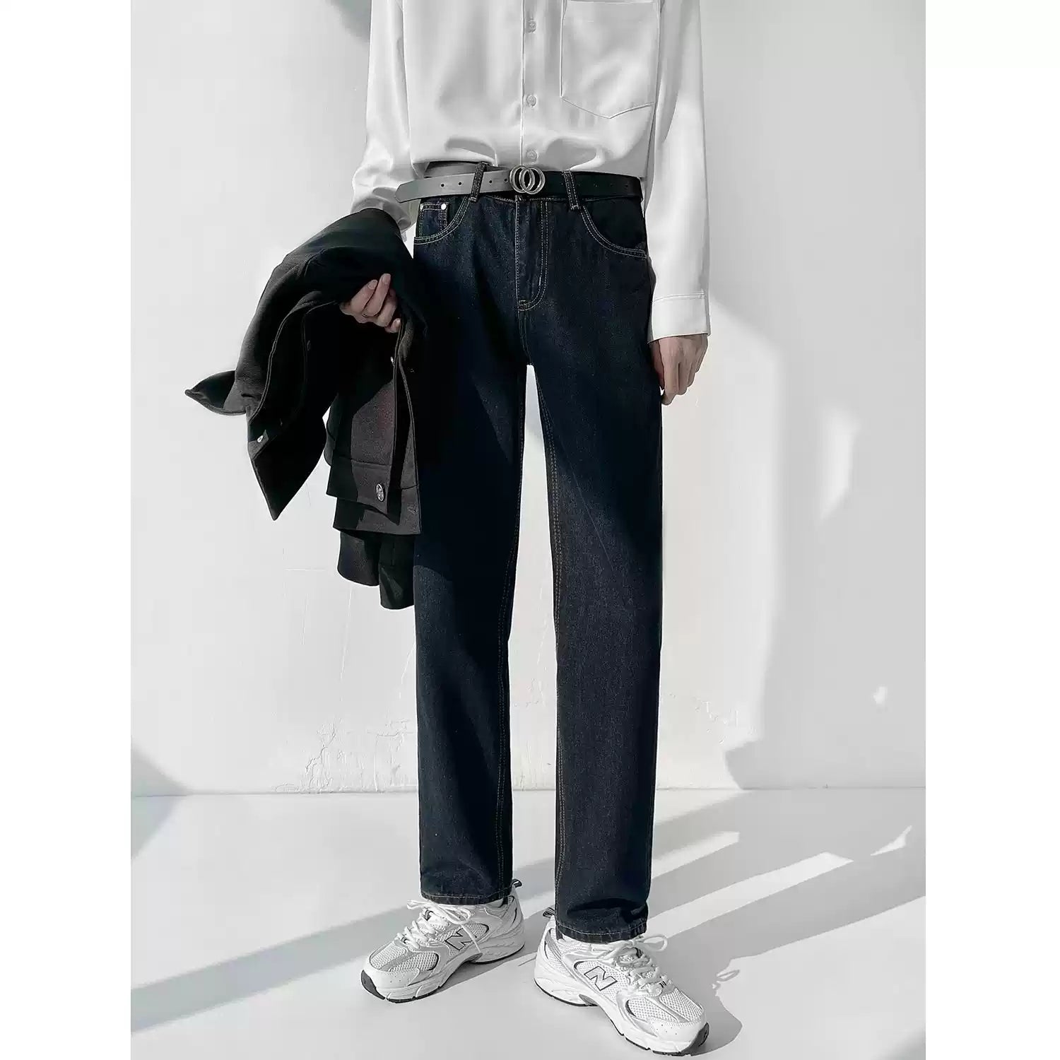 Deep Indigo Straight Jeans