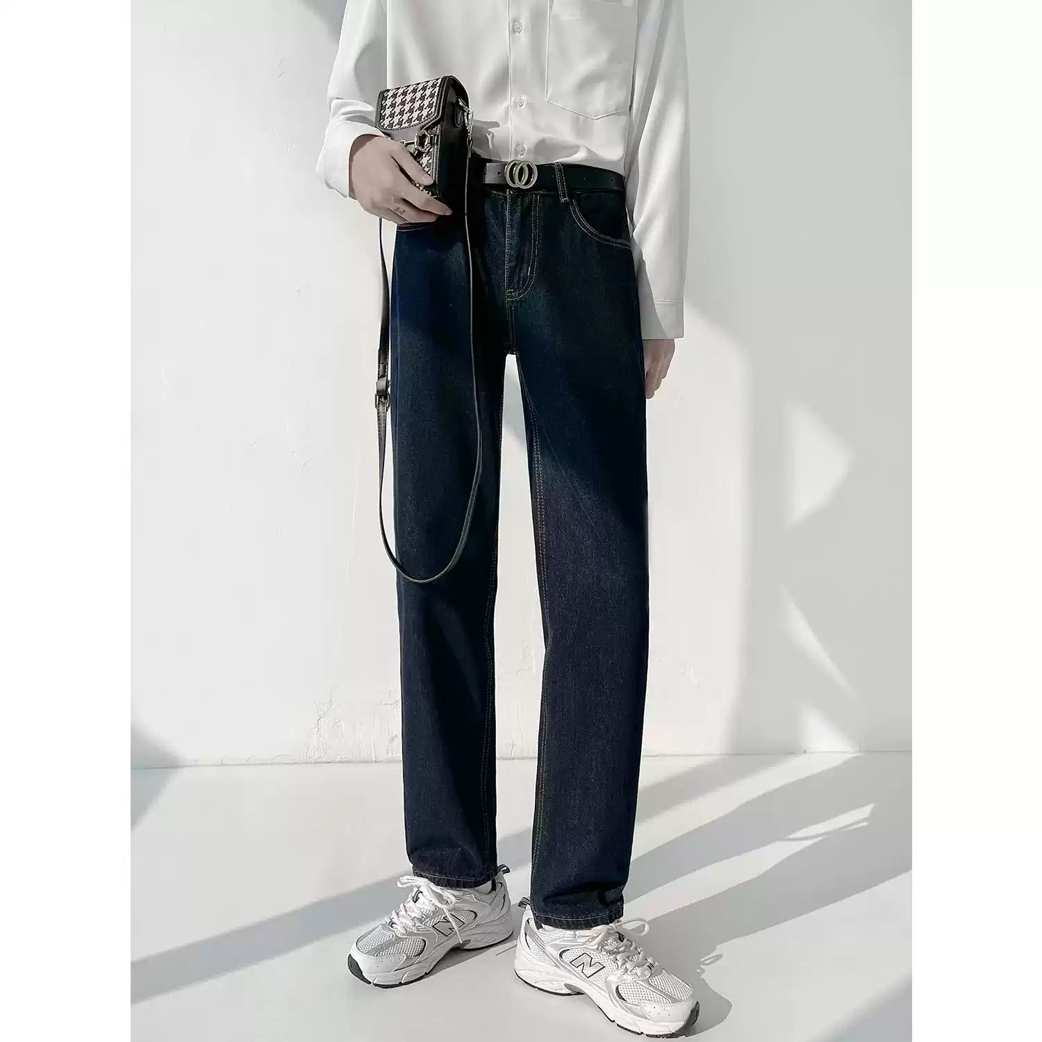Deep Indigo Straight Jeans