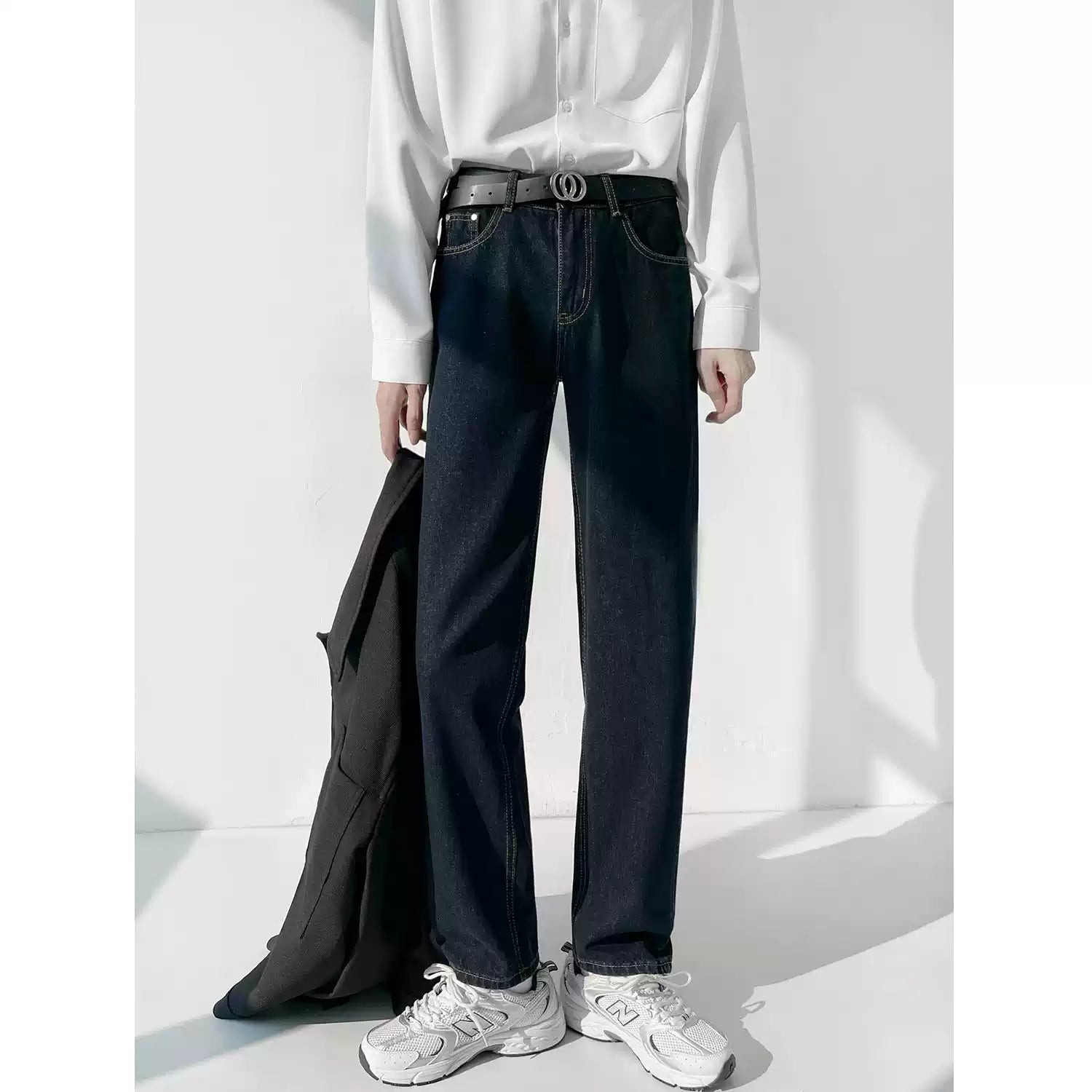 Deep Indigo Straight Jeans