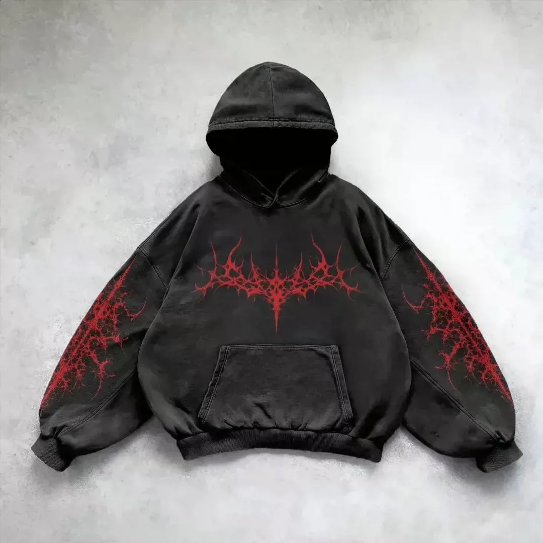 Gothic Heart Chain Hoodie