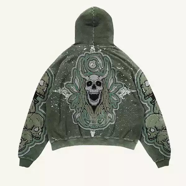 Gothic Skull Graphic Hoodie