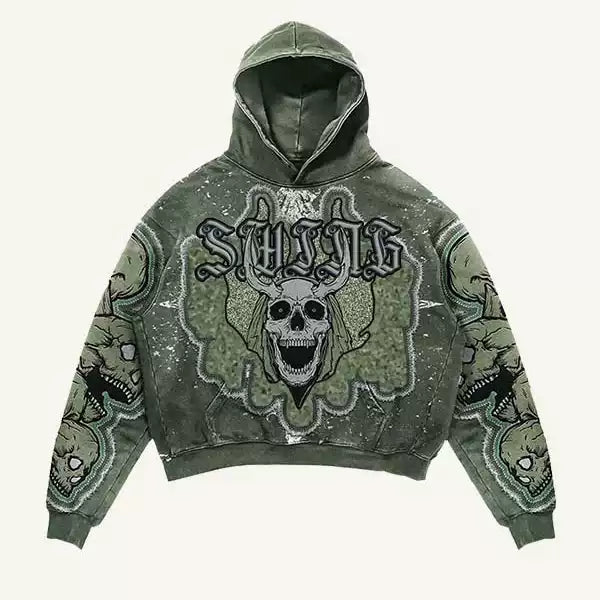 Gothic Skull Graphic Hoodie