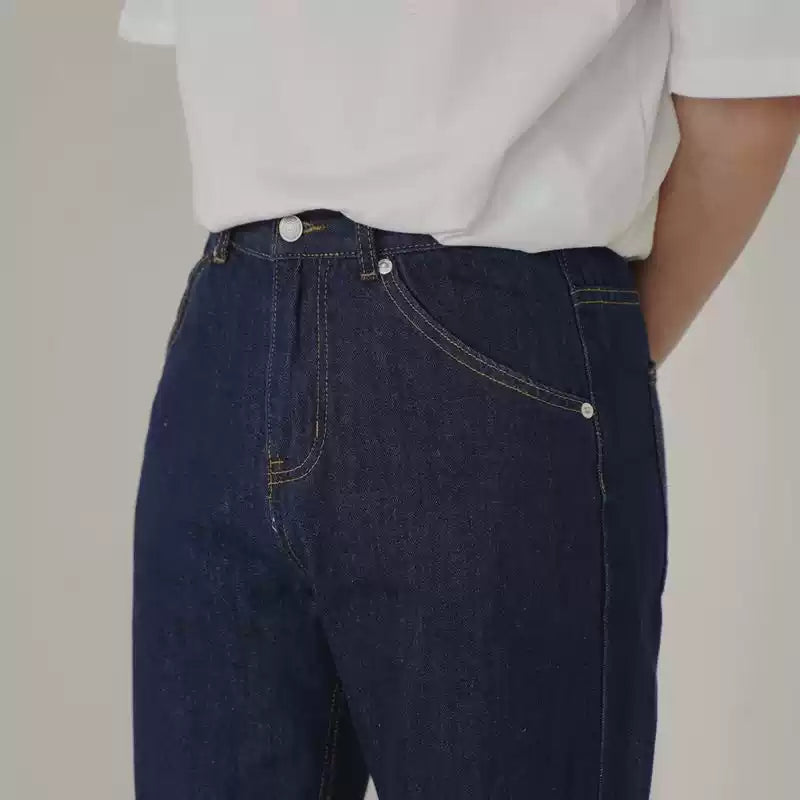 Korean Relaxed Straight Jeans