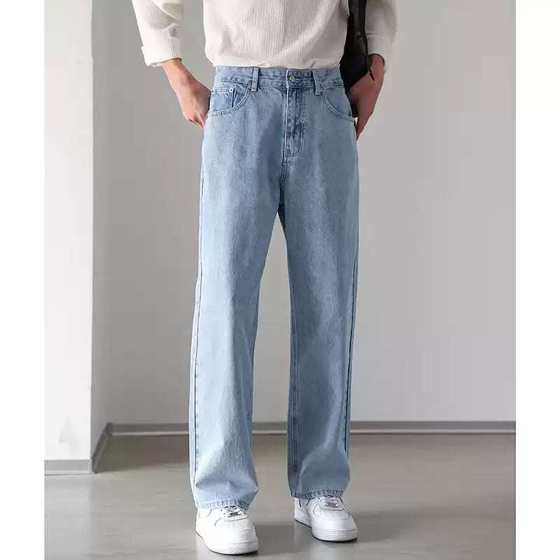 Light Wash Straight Jeans