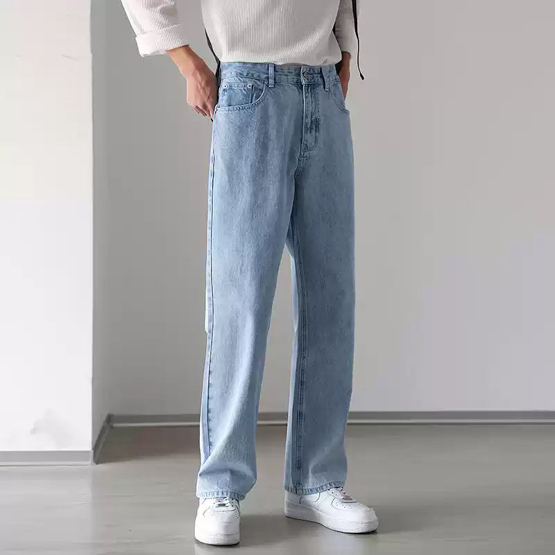 Light Wash Straight Jeans