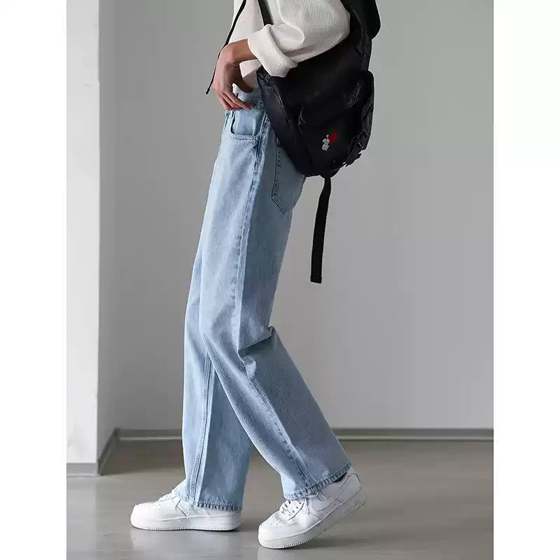 Light Wash Straight Jeans