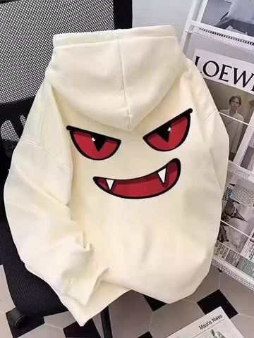 Monster Face Oversized Hoodie