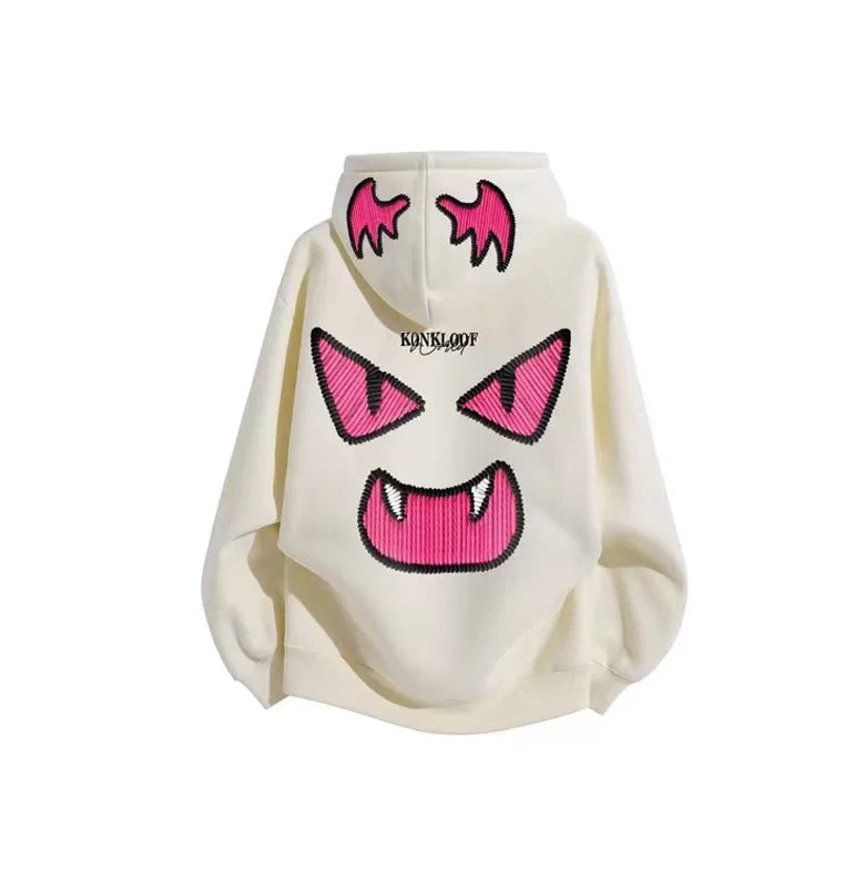 Oversized Monster Face Hoodie