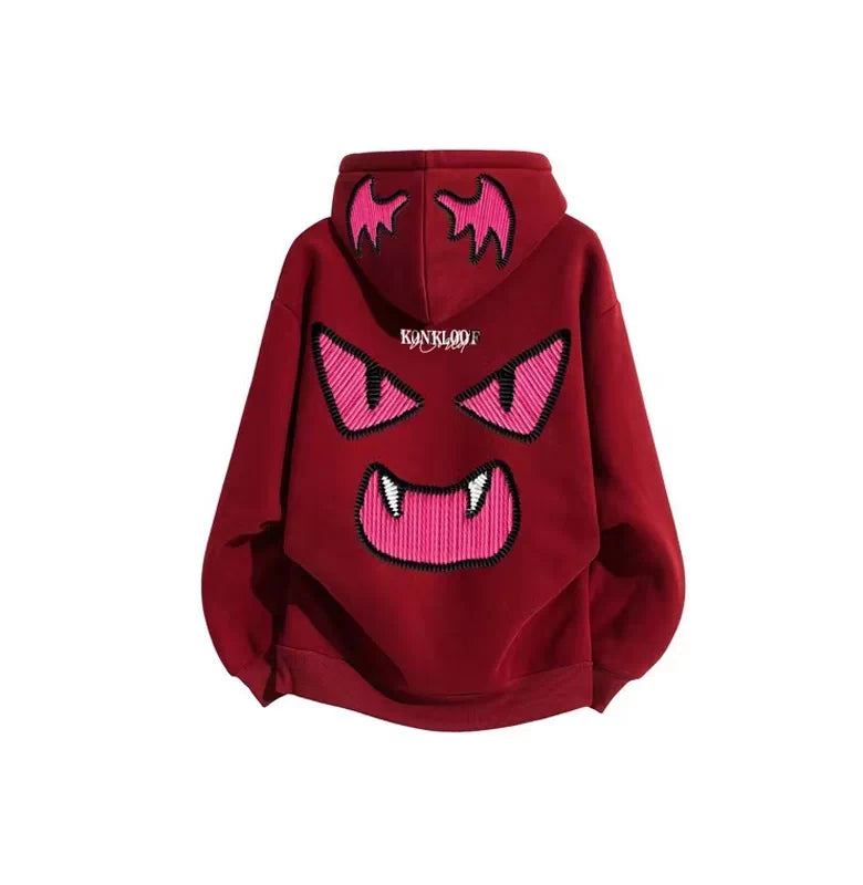Oversized Monster Face Hoodie