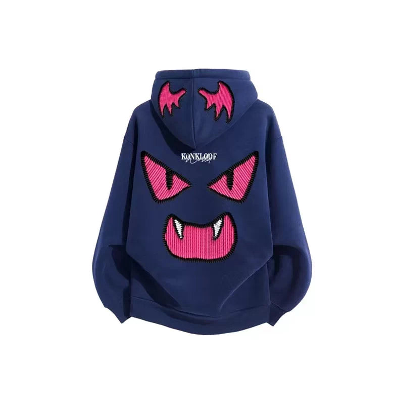 Oversized Monster Face Hoodie