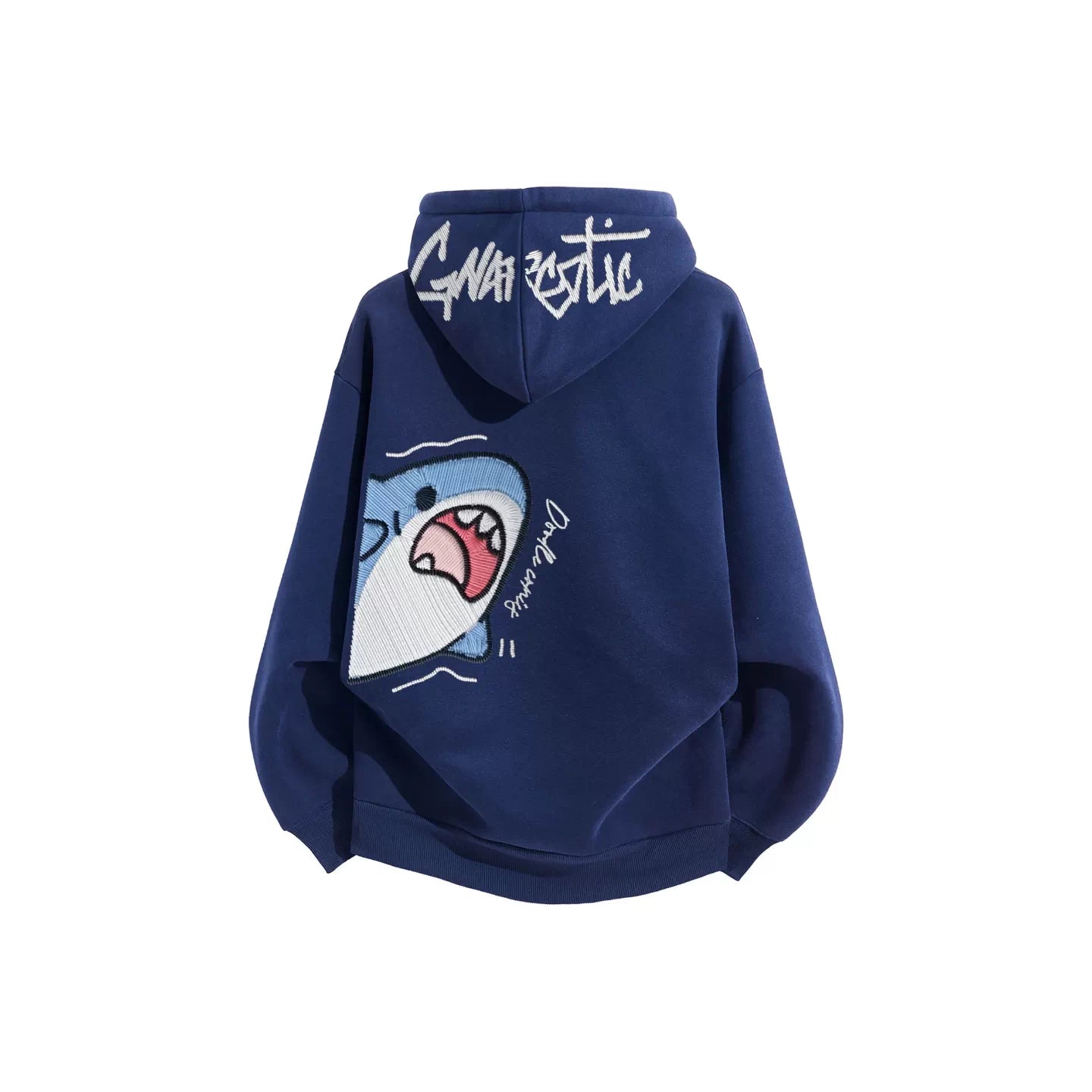 Oversized Shark Graphic Hoodie