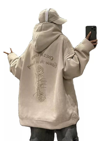 Oversized Vintage Rose Hoodie