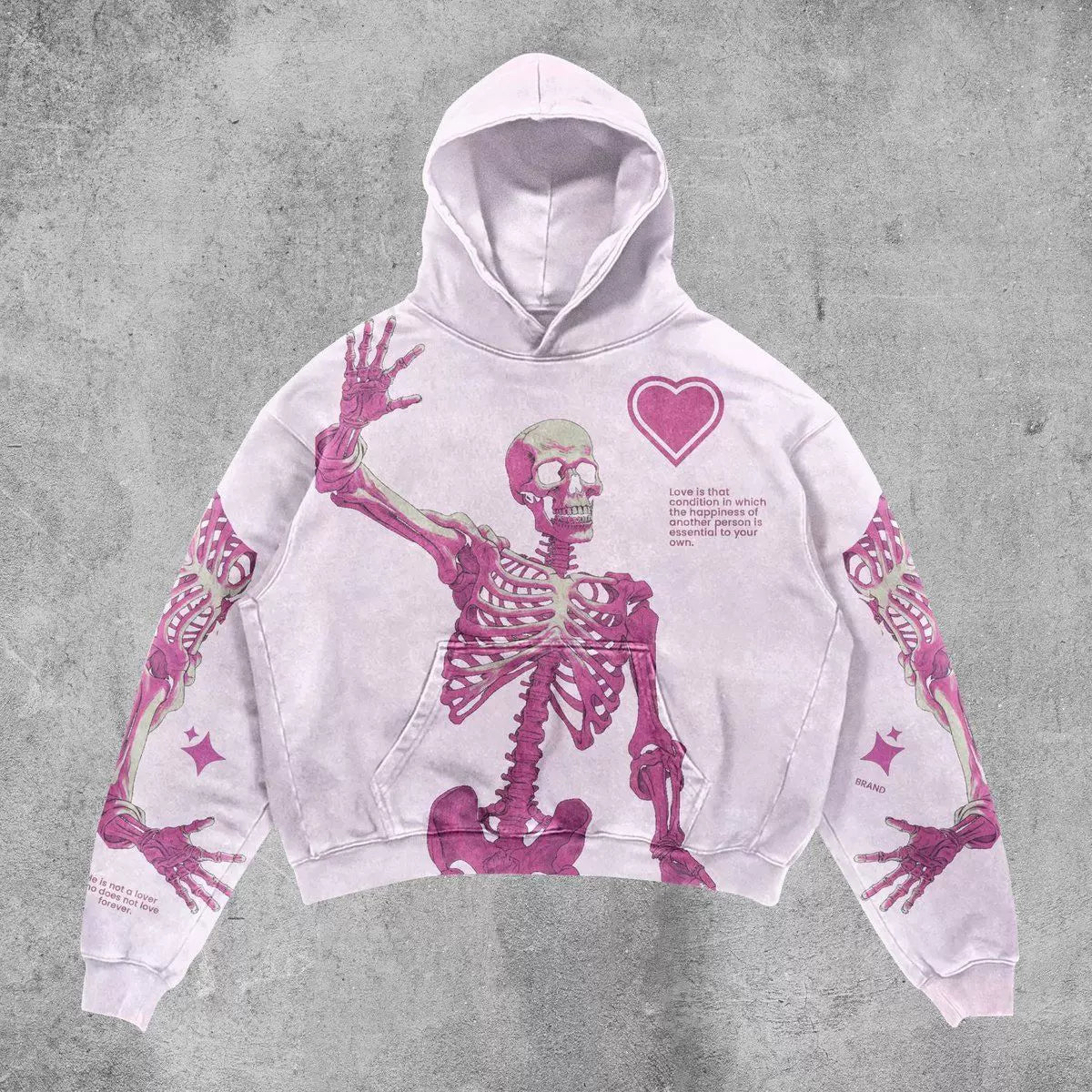 Skeleton Love Graphic Hoodie