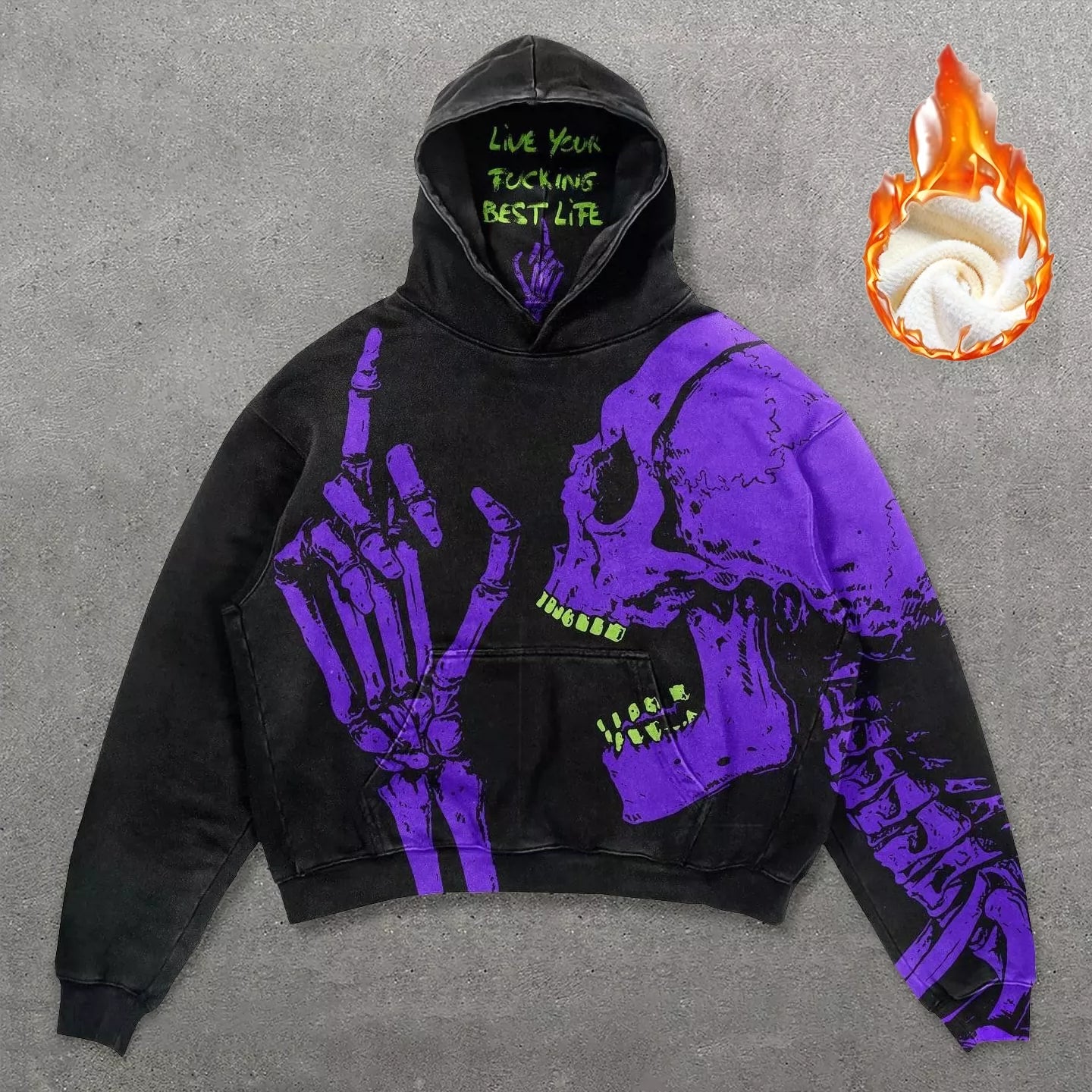 Skeleton Love Graphic Hoodie